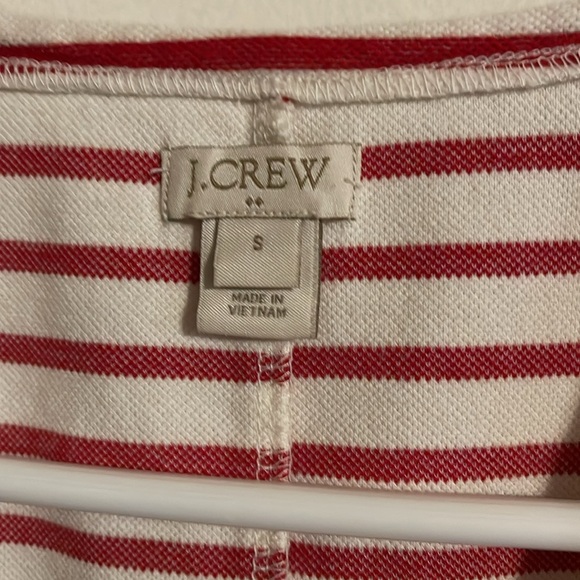 🌹J CREW V NECK RED STRIPED DRESS - Picture 4 of 6